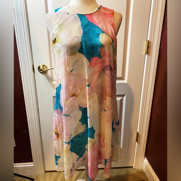 Calvin Klein | Dresses | Calvin Klein Sleeveless Spring Dress In Beautiful  Pastels | Poshmark